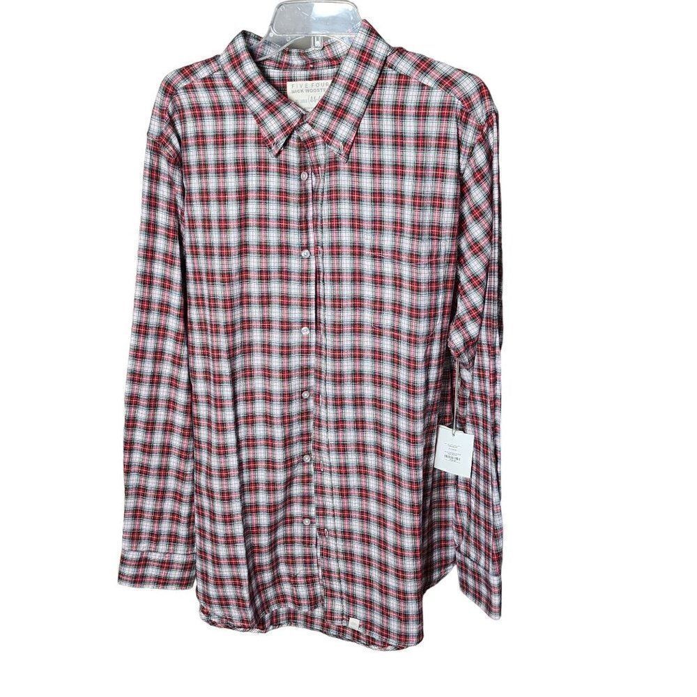 FIVE FOUR Nick Wooster NWT 2XL Men's Plaid Button Down Shirt